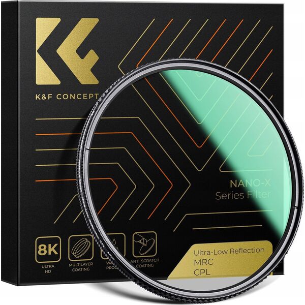 Filtr Kf FILTR Polaryzacyjny CPL K&F CONCEPT NANO-X Ultra-Low Reflection 62mm 62 mm / KF01.2477