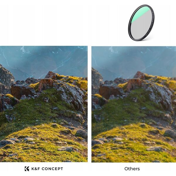 Filtr Kf FILTR Polaryzacyjny CPL K&F CONCEPT NANO-X Ultra-Low Reflection 62mm 62 mm / KF01.2477