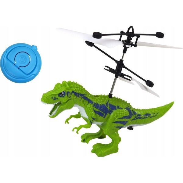 LeanToys Latający Dinozaur Helikopter Sterowany Ręką Zielony