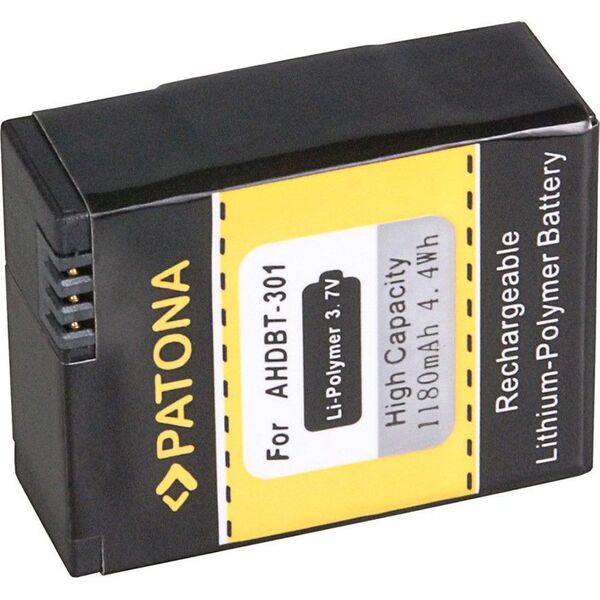 Patona Patona GoPro HD Hero 3 φωτογραφικές μπαταρίες 1050mAh 3,7V Li-Ion 6059929 4260284325725