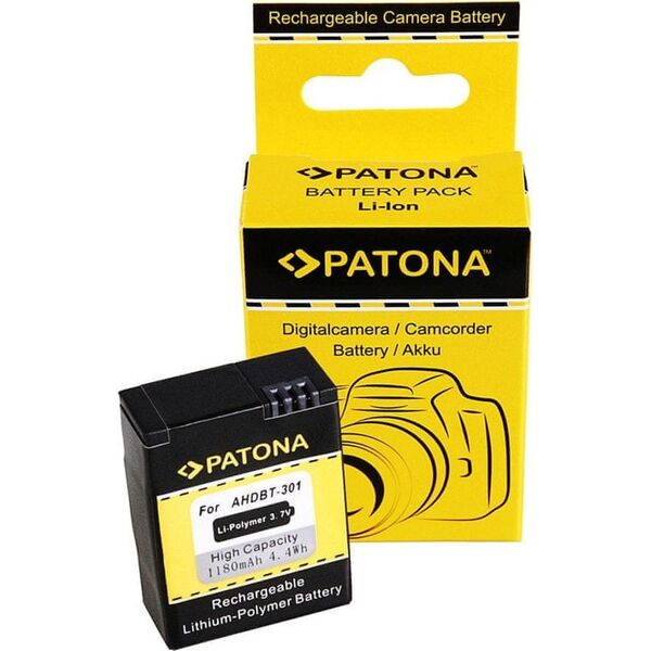 Patona Patona GoPro HD Hero 3 φωτογραφικές μπαταρίες 1050mAh 3,7V Li-Ion 6059929 4260284325725