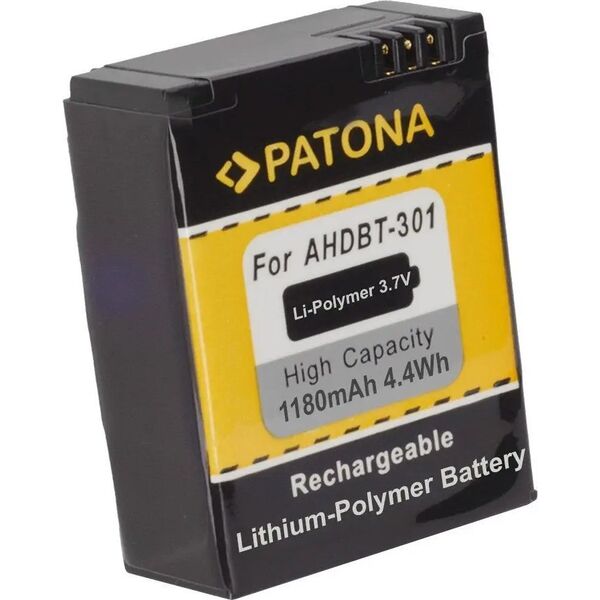 Patona Patona GoPro HD Hero 3 φωτογραφικές μπαταρίες 1050mAh 3,7V Li-Ion 6059929 4260284325725