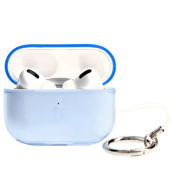 Bizon Case Headphone Clear Airpods Pro 2 clear-blue