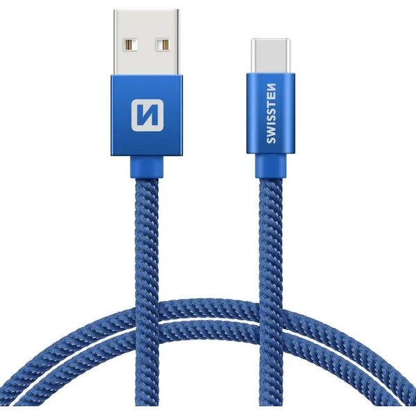 Καλώδιο Swissten Universalus Swissten Textile USB-C 3.1 καλώδιο USB, 2.0 m, pilkos spalvos 5607966 8595217455344