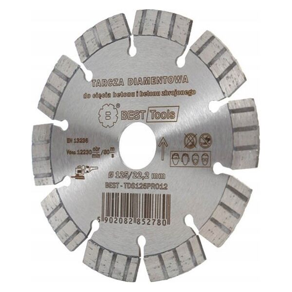 Best-Tools DIAMOND DISC 300x25,4/20mm SEGMENTED STANDARD TIGER BEST - TDS300PRO12 6411234 5902082852803