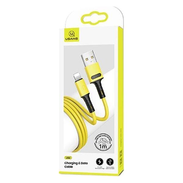 Kabel USB Usams USB-A - Lightning 1 m Żółty (69868-uniw)