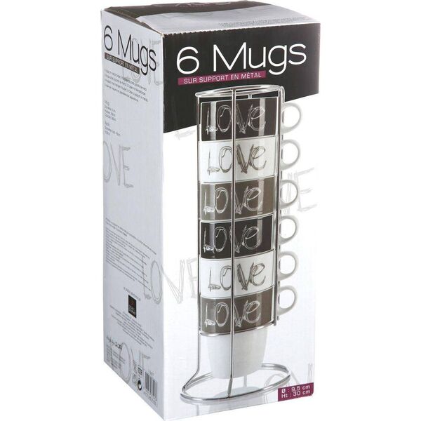 Art-Pol Komplet 6 filiżanek Love 260 ml