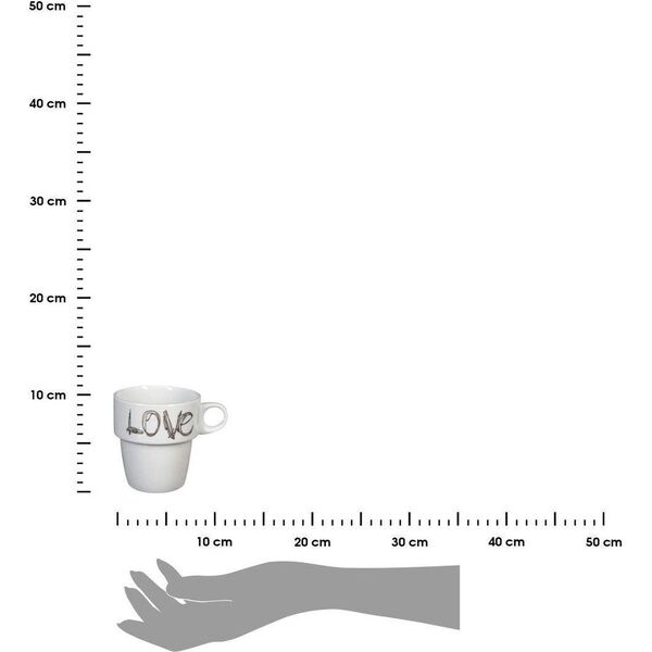 Art-Pol Komplet 6 filiżanek Love 260 ml