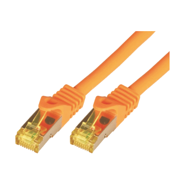 Mcab Patchcord, S-FTP, Cat7, PIMF, LSZH, 0.5m, pomarańczowy (3701)