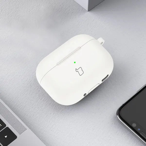 Bizon Case Headphone Silicone Apple AirPods 4 white