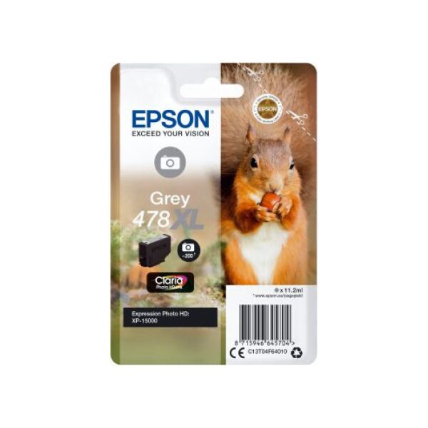 Tusz Epson Oryginalny tusz 478XL Claria Photo HD, grey (C13T04F64010)