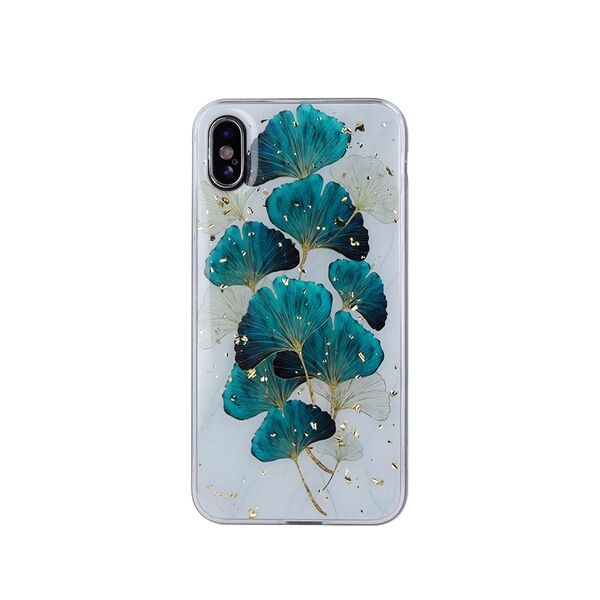 Gold Glam case for Samsung Galaxy S24 FE leaves 5906961953445