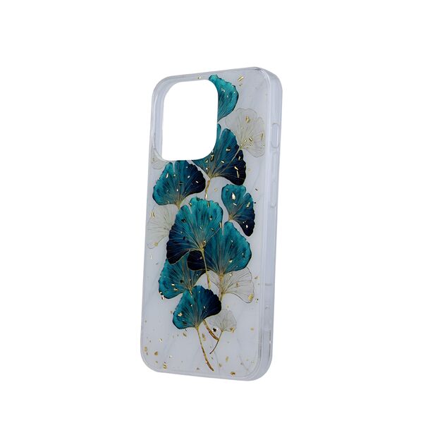 Gold Glam case for Samsung Galaxy S24 FE leaves 5906961953445