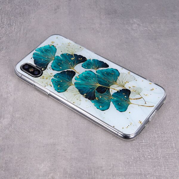 Gold Glam case for Samsung Galaxy S24 FE leaves 5906961953445