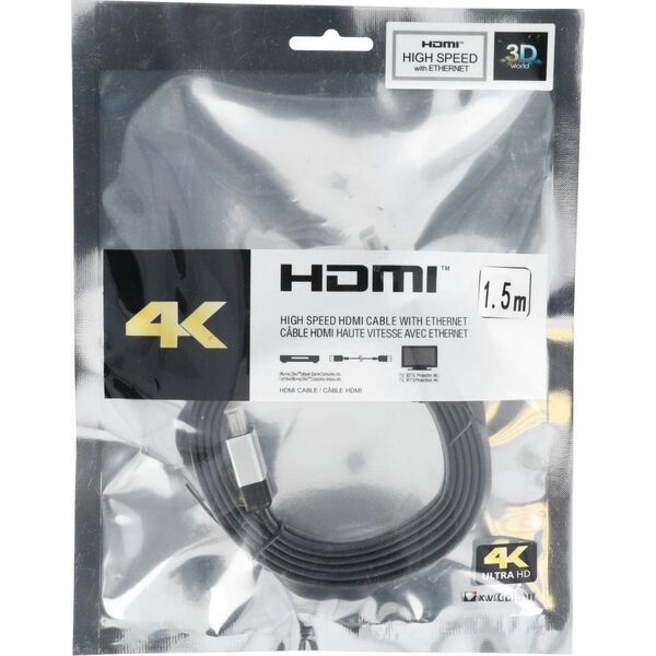 Kabel OEM Kabel HDMI do HDMI 4K 60Hz High Speed with Ethernet wer. 2.0 BLISTER 1,5 m czarny
