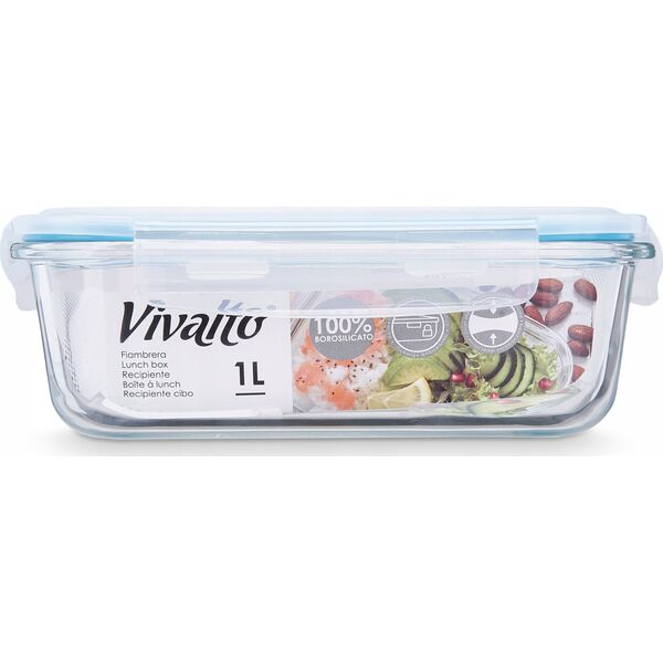 Vivalto Αεροστεγές γυάλινο δοχείο τροφίμων LUNCH BOX, 1 l 14195239 8430852905499