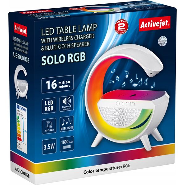 Lampa stołowa Activejet Lampka muzyczna LED Activejet AJE-SOLO RGB