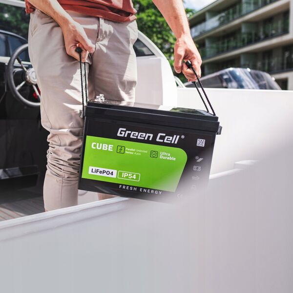 Green Cell Green Cell CUBE Akumulator LiFePO4 200Ah 12.8V 2560Wh Litowo-Żelazowo-Fosforanowy do Kampera, Paneli solarnych, Foodtrucka
