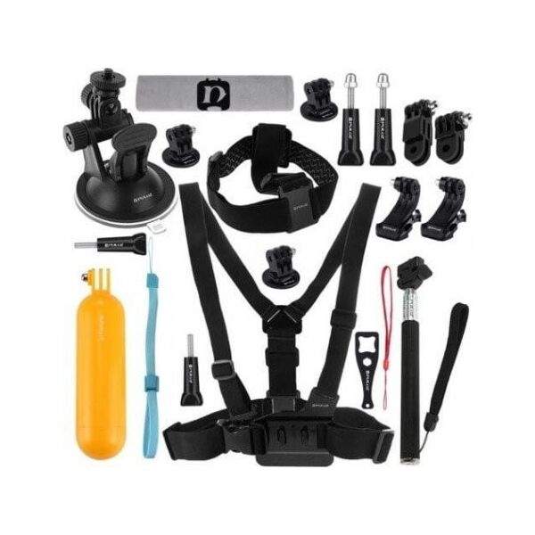 Puluz Zestaw 20 akcesoriów Puluz do kamer sportowych PKT18