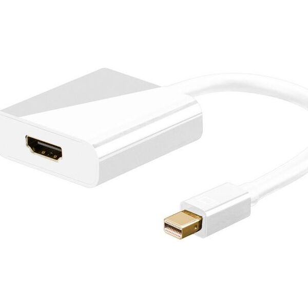 Adapter AV MicroConnect DisplayPort Mini - HDMI biały (MDPHDMI)