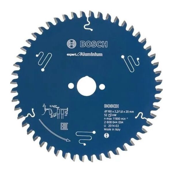 Bosch Bosch Circular Saw Blade EX AL H 165x20-52 - 2608644095