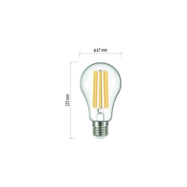 Emos Żarówka LED Emos Z74290 filament A67 17W E27 230V 2700K 2452lm ciepła biel