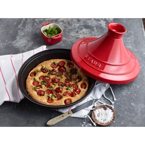 STAUB Staub Tajine 28cm round, cherry cast iron, Tagine specialities