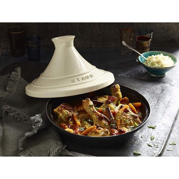 STAUB Staub Tajine 20cm round, cream cast iron, Tagine specialities