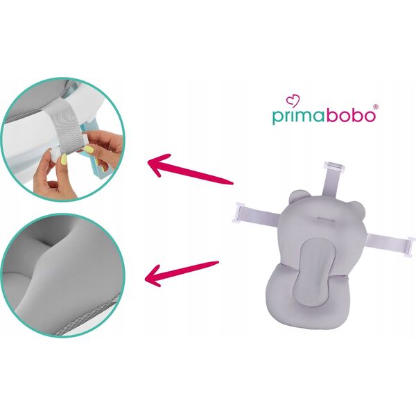 Primabobo PRIMABOBO bath cushion, grey, BL_pp_GREY