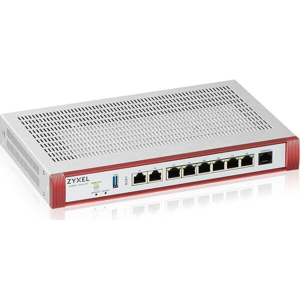 Zapora sieciowa ZyXEL Zyxel USG FLEX200 HP Series, User-definable ports with 1*2.5G, 1*2.5G( PoE+) & 6*1G, 1*USB (device only)
