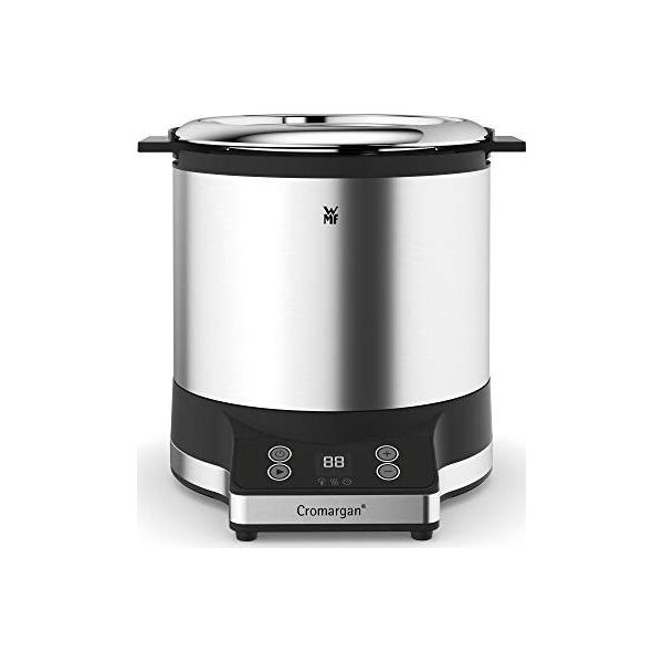 WMF Kuchenka do gotowania ryżu WMF mini (220 W, z pudełkiem na lunch, parowcem, oszczędzająca miejsce, wewnętrzna doniczka z pokrywką na wynos (1,0 l)) cromargan mat