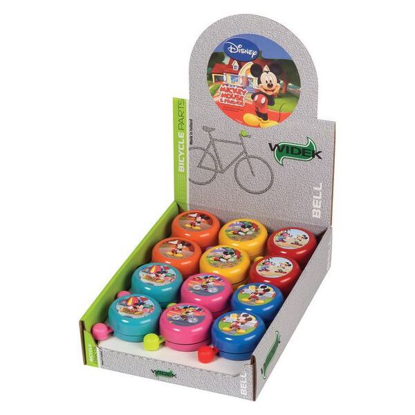 Widek Dzwonek Rowerowy MICKEY MOUSE Mix Kolorów Pudełko 12 szt (WDK-1214)