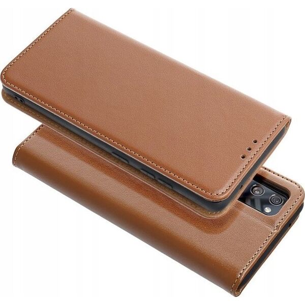 OEM Kabura SMART PRO Book skórzana do XIAOMI Redmi 13C / POCO C65 brązowy