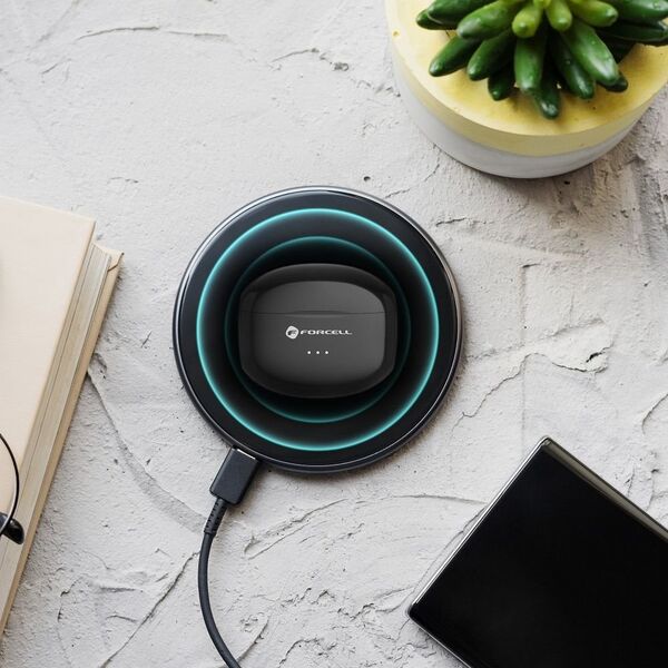 Słuchawki ForCell FORCELL F-AUDIO słuchawki bezprzewodowe / bluetooth stereo TWS CLEAR Sound czarne