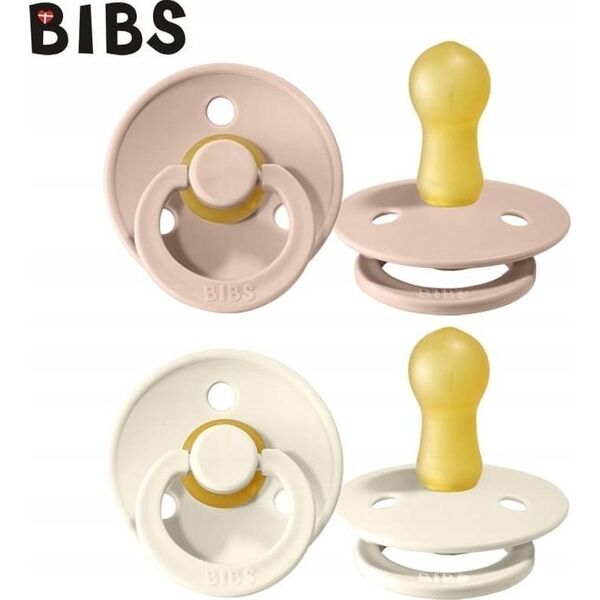 Bibs COLOUR 2-PACK BLUSH & IVORY L Smoczek uspokajający, kauczuk Hevea