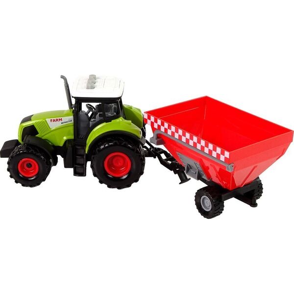 LeanToys Traktor Farma Odpinana Przyczepa Na Zboże Dźwięk Zielony
