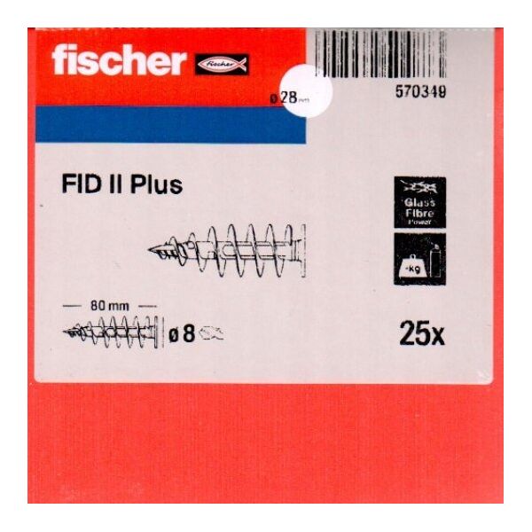 Fischer fischer insulation anchor FID II Plus 80mm (white, 25 pieces)