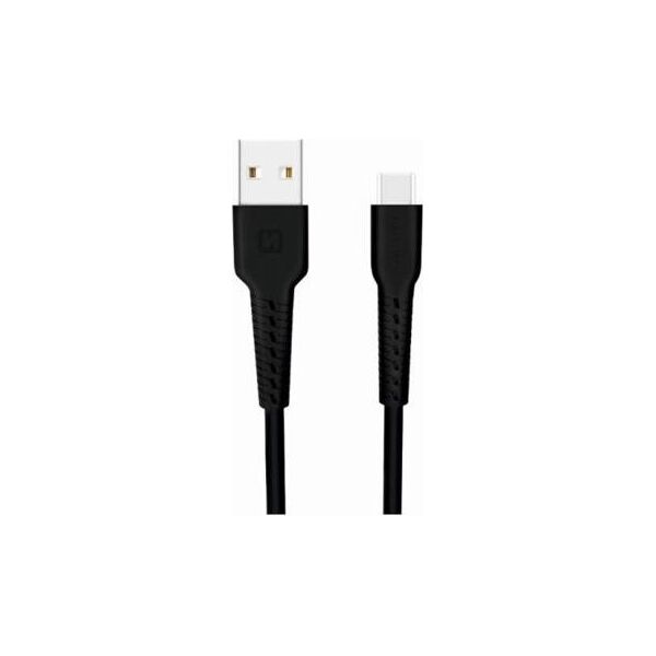 Kabel USB Swissten Swissten Basic Universāls Quick Charge 3.1 USB-C Datu un Uzlādes Kabelis 1m Melns