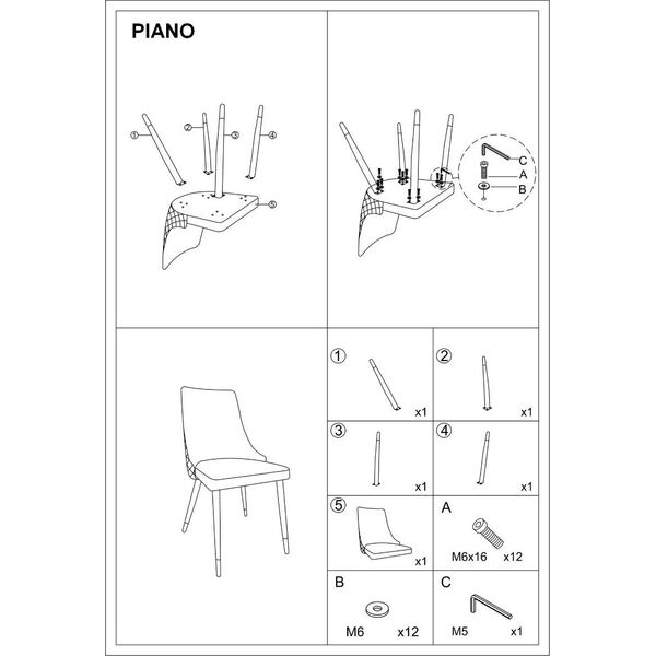 Signal Krzesło PIANO B VELVET zielone