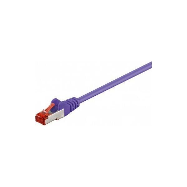 Goobay CAT 6 Kabel łączący, S/FTP (PiMF), Fioletowy - Długość kabla 5 m