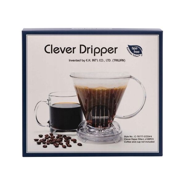 Clever Clever Dripper - Zaparzacz do kawy L 500ml przezroczysty + 100 filtrów
