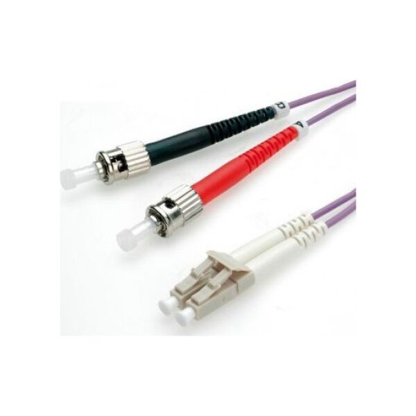 Value VALUE Patchcord światłowodowy 50/125um LC-ST OM4 1m fioletowy