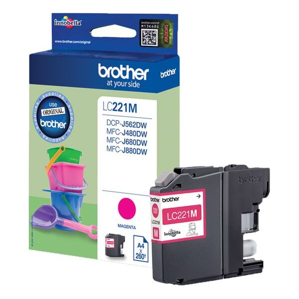 Tusz Brother tusz oryginalny LC-221M, Magenta