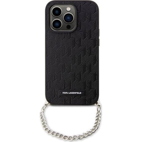 Karl Lagerfeld Etui Karl Lagerfeld KLHCP14XSACKLHPK Apple iPhone 14 Pro Max czarny/black hardcase Saffiano Monogram Chain