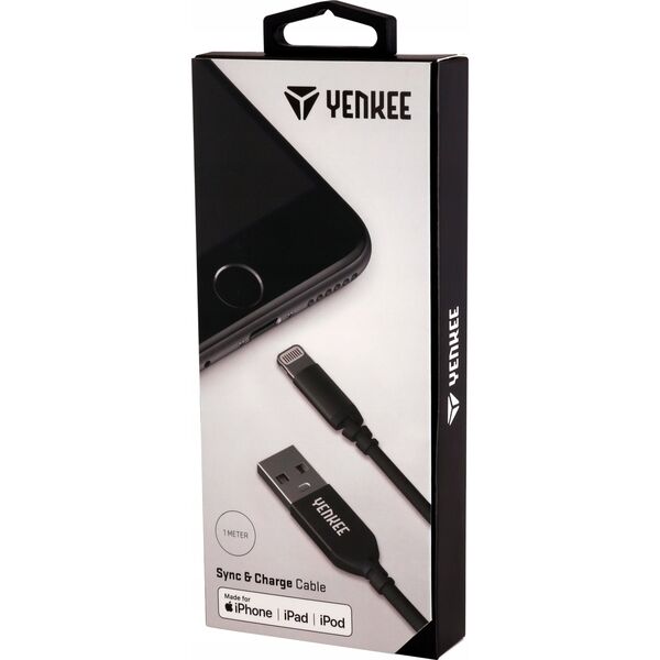 Kabel USB Yenkee YCU 611 BK USB / lightning 1m     YENKEE