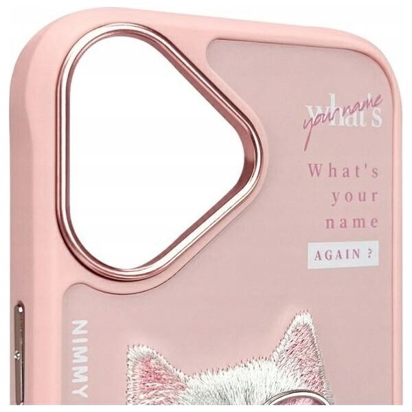 Nimmy iPhone 16 6.1" case pink Cool&Cute 2.0 Cat