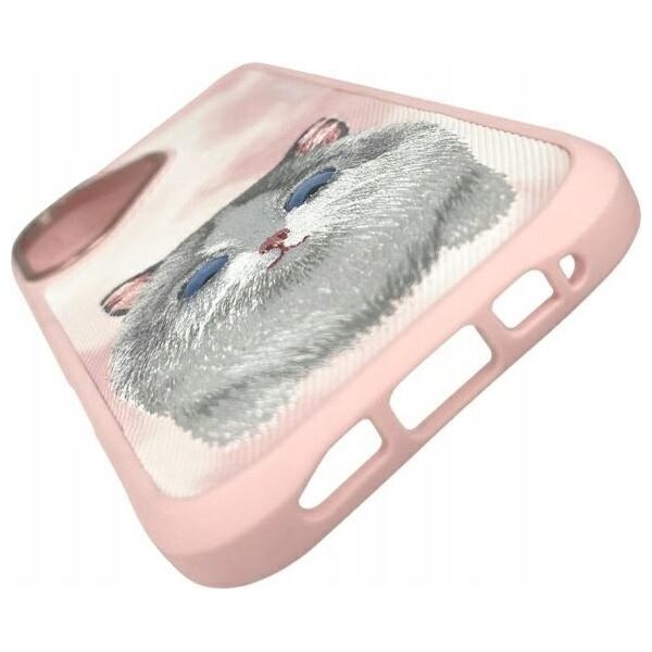 Nimmy iPhone 16 6.1 case pink Big Eyed Pet 2.0 Cat