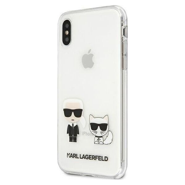 Karl Lagerfeld Karl Lagerfeld KLHCPXCKTR iPhone X/Xs hardcase Transparent Karl & Choupette