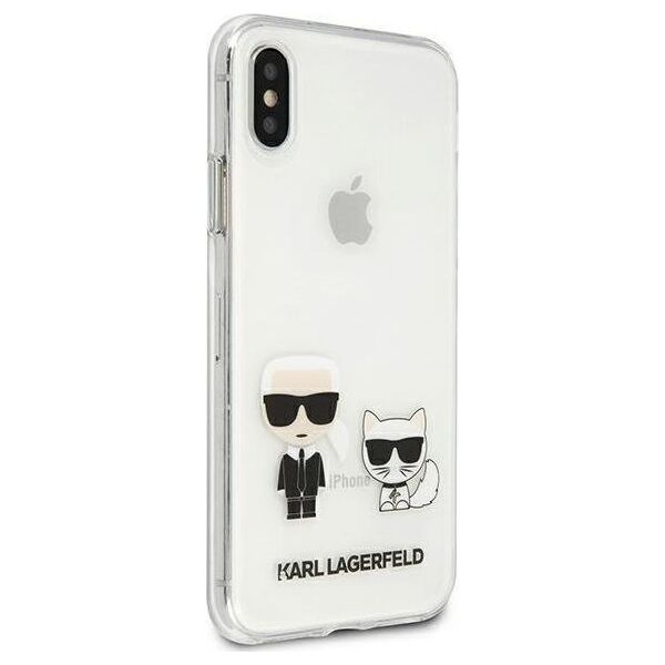 Karl Lagerfeld Karl Lagerfeld KLHCPXCKTR iPhone X/Xs hardcase Transparent Karl & Choupette