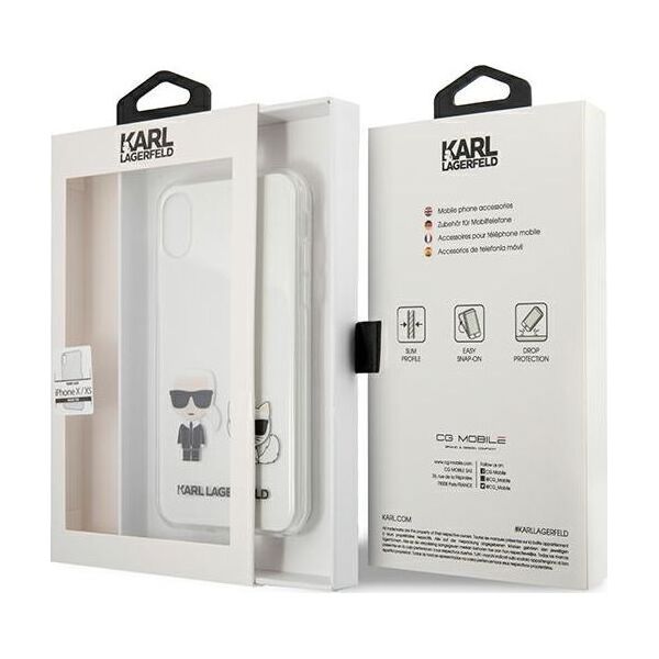 Karl Lagerfeld Karl Lagerfeld KLHCPXCKTR iPhone X/Xs hardcase Transparent Karl & Choupette